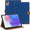 Shantime Custodia in tessuto pelle per Blackview Zeno 1 - Blu | 8 Custodia flip in tessuto Oxford con guscio interno in TPU, supporto integrato e portacarte