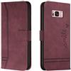 Lihondar Cover per Samsung Galaxy S8, Custodia Samsung S8 Portafoglio, Flip Libro Wallet Case Antiurto Custodia in Pelle PU Premium, Slot per Schede, con Magnetica a Scatto per Samsung S8 (Rosso)