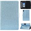 Generico DayQiQiPu Cover per Lenovo Tab M10 HD (2a Gen) TB-X306 (10,1 Pollici) Leggera Custodia Motivo Glitterato Custodie con Supporto Caso Ribaltabile Portafoglio e Auto Sleep/Wake, Blu