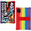 AKNICI Custodia Silicone per DOOGEE TAB G6 / KINGRID T90 Tablet 11 Pollici, Protettiva Cover con Supporto Integrato per DOOGEE TAB G6 / KINGRID T90 Tablet 11 Pollici, Arcobaleno
