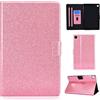 Generico DayQiQiPu Cover per Huawei MediaPad M5 Pro CMR-AL19, CMR-W19 (10,8 Pollici) Leggera Custodia Motivo Glitterato Custodie con Supporto Caso Ribaltabile Portafoglio e Auto Sleep/Wake, Rosa