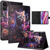 LSPCASA Custodia per Xiaomi Redmi Pad Pro 12,1 pollici Premium PU Pelle Flip Case con scomparti per carte di credito e funzione di supporto Flip Cover Compatibile Xiaomi Redmi Pad Pro Rosenkatze