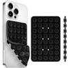 Generic Confezione da 3 custodie in silicone a ventosa per telefono su entrambi i lati, accessori per telefono (supporto a mani libere per selfie e video), supporto in silicone per iPhone e Android, colore