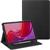 FINTIE Custodia Compatibile con Lenovo Tab M11 (TB330) 11 Pollici 2024 | con Portapenne - Multi-angli Leggero Morbida TPU Cove, Auto Sonno/Sveglia, Nero