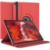 EAZY CASE - Custodia per iPad Air 4 / Air 5 10,9 tablet Cover protettiva Smart Cover Supporto rotante Astuccio pieghevole 360° girevole con funzione stand Similpelle Rosso