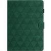 Generico DayQiQiPu Cover per Samsung Galaxy Tab S10 Lite SM-X400/X406B (10,9 Pollici) Custodia Motivo a triangoli in pelle PU Con e Auto Wake/Sleep Smart Cover Portafoglio a libretto Guscio, Verde