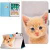 CASAFUNY Custodia per iPad 9.7 2018 6a Generazione/2017 iPad 5a Generazione,iPad Air 2 / iPad Air 1 Custodia Protettiva Magnetica Cover con TPU Copertura, gatto giallo