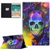 CASAFUNY Custodia per iPad 9.7 2018 6a Generazione/2017 iPad 5a Generazione,iPad Air 2 / iPad Air 1 Custodia Protettiva Magnetica Cover con TPU Copertura, Cranio di illusione
