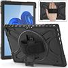 HUOLUNGJIN Custodia da polso per Microsoft Surface Pro 7 Plus/Pro 7/6/5/4/3 da 12,3 pollici, robusta e resistente, antiurto, con supporto girevole a 360° e cinturino da polso (nero)