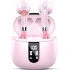 Drsaec Cuffie Bluetooth 5.4, Auricolari Bluetooth Stereo HiFi con 4 ENC Mic, Cuffie Wireless Ricarica USB-C, Cuffie Senza Fili 42H LED Display, In Ear Cuffiette IP7 Impermeabili per Androide/iOS Bianco