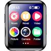 FYOBOT Lettore Musicale MP3 con Bluetooth 5.4 HiFi MP4 Schermo Full Touch Altoparlante Incorporato Registratore Fotocamera Lettore Video