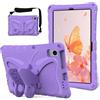Generic Custodia compatibile con Samsung Galaxy Tab S6 Lite 10,4 SM-P620/P625/P610/P613/P615/P619 per bambini, design carino leggero EVA robusta antiurto stand cover protettiva + tracolla, viola