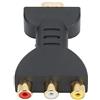 Starbun Adattatore da HDMI a AV: da HDMI a RGB per convertitore di componenti RCA Adattatore di sincronizzazione audio e video 1080P