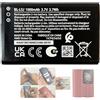 Aousavo Batteria di ricambio BL-L5J compatibile con telefono Nokia 105 2G 2023 (non per 4G) PN: BL-L5J 1000 mAh / 3,70 Wh