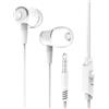 N NEWTOP Cuffie CF08 Auricolari Cuffiette In-ear Microfono Filo Tasto Risposta Universali Jack 3.5mm Isolamento Acustico per Cellulari Smartphone Tablet Xiaomi Huawei Oppo Samsung Realme (Bianco)