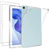 MEMELOKA Custodia per Honor Pad X8/Pad X8 lite + 2 Pezzi Vetro Temperato, Cover Protezione in TPU Morbido Ultra-Sottile con Airbag in Silicone Rinforzato - Transparente
