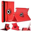World biz Custodia in pelle con supporto girevole a 360° per iPad Air 3 2019 di terza generazione e iPad Pro 10.5 2017, cover con accensione e spegnimento automatico A1701/A1709 (rosso)