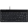Perixx PERIBOARD-409H Mini Tastiera con 2 Porte USB 2.0, nera lucida, Layout Italiano