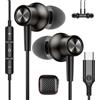 ASKUBSKU Cuffie USB C per Galaxy A36 A56 A17 A37 5G A57 Samsung A55 A35 S26 S25 Pad | Magnetico Stereo Auricolari Tipo C con Filo Mic Cancellazione Rumore In Ear per iPhone 17 16e Pixel 10a 9 Xiaomi POCO X8 Pro