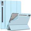 Yiernuo Custodia per Lenovo Tab P12 12.7 Pollici 2023 TB371FC Tablet,Folio-Cover con Funzione Supporto e Auto Sveglia/Sonno,Blu chiaro