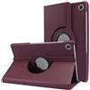 WHWOLF WWOLF 360° Rotating Custodia Lenovo Tab M10 Plus Cover (TB-X606F/X) 10.3 Antiurto con supporto girevole multi-angolo PU Pelle per Lenovo Tab M10 FHD Plus Custodia - Viola