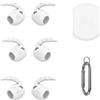 Hoppipola Ganci auricolari in silicone resistenti allo stress per Samsung Galaxy Buds 4 e Galaxy Buds 4 Pro, mantengono l'integrità attraverso l'uso ripetuto e la flessione (bianco)