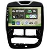 Keconsing 10.1 [6G+128G] Android 15 Autoradio per Renault Clio 4 ZOE 2013-2019-Integrato Wireless CarPlay | Android Auto | DSP | GPS Sat Nav | Bluetooth 5.0 | Wifi | Mirror Link | 360° Panoramica+CAM&MIC