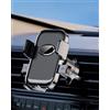 Generic Supporto per telefono da auto con gancio in metallo aggiornato per bocchetta dell'aria, supporto universale per auto per iPhone e tutti gli smartphone