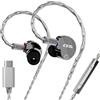 CCA Phoenix Auricolari In-Ear Monitor, IEM con Driver Dinamico Dual-Magnet e Suono HiFi con Bassi Profondi, Auricolari da Gaming Professionali in Metallo Completo per Musicisti, Cantanti