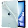 4UBonLife Custodia per iPad Air 11 Pollici M4/M3/M2 (2026/2025/2024), iPad Air 5a/4a Generazione 2022/2020 10,9, Cover in Silicone Trasparente TPU, Sottile e Leggera Custodia Protettiva, Trasparente