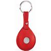 Bleeps ® Porta Airtag In Pelle Made In Italy Cover Air Tag Portachiavi Auto Custodia Compatibile Per Air Tags Apple Elegante Con Anello Per Chiavi Cane Gatto Portafoglio Borsa Zaino Viaggio (Red)