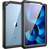Miimall Compatibile con iPad Air 4/5 custodia impermeabile, [protezione schermo HD] [cavalletto] [cordino] guscio di protezione integrale guscio antiurto antipolvere per iPad Air 5/4