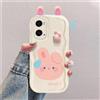 hdqICase Custodia Cartone Animato 3D Compatibile con OPPO A76 4G/OPPO A96 4G | Cover TPU con Bordi Curvi Antiurto,con Simpatici Conigli,Rane e Orsi