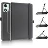 JRTAL Custodia per OUKITEL OT8, DOOGEE U11, DOOGEE U11 Pro, Blackview Tab 90 WiFi, Alldocube iPlay 60 Lite PU Pelle Girevole 360° Rotante 11 - Nero
