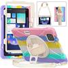 UFinetech Cover Xiaomi Pad 6, Custodia Tablet Xiaomi Mi Pad 6 Pro, Supporto Girevole a 360, Cinghia a Mano e Tracolla, Astuccio, Antiurto Tablet Bambini Custodia Mi Pad 6/6 Pro, Rosa Flash