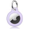 Meliya AirTag Portachiavi per Apple Airtag, Custodia in Plastica per Apple Airtag, Portatile Cover Protettiva per AirTag per Zaini e Animali Domestici (Viola)