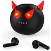 Togetface Cuffie senza fili per bambini, Bluetooth Little Devil con scatola di ricarica, cuffie stereo impermeabili per ragazzi, 36 ore di gioco, orecchie leggere