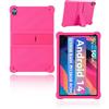 yystao Custodia per Whitedeer WHEC107BK 10 Pollici Android Tablet, yystao Bambini Custodia Morbida Silicone Compatibile con Whitedeer Tablet WHEC107BK Supporto Regolabile (Rosa)