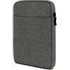 moex Custodia per tablet Ulefone Armor Pad Pro - Custodia con scomparto per accessori, fibra di poliestere, minimalista con chiusura lampo, impermeabile, grigio scuro