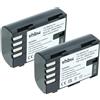 vhbw 2x batteria compatibile con Sigma SD Quattro fotocamera (2000mAh, 7,2V, Li-Ion)