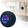 BAAQII Altoparlante Bluetooth wireless portatile a LED impermeabile per doccia bagno, altoparlante IPX4 con ventosa, cavo USB-C