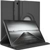 EAZY CASE - Custodia per Samsung Galaxy Tab A8 10.5 tablet Cover protettiva Smart Cover Supporto rotante Astuccio pieghevole 360° girevole con funzione stand Similpelle Nero