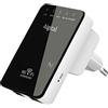 aigolink Ripetitore WiFi Wireless 300Mbps, Mini Amplificatore Wi-Fi Compatto, Extender e Access Point, Porte LAN, 2 Antenne, Pulsante WPS, Segnale Casa Compatibile Con Modem Fibra e Adsl