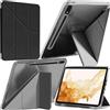 A-BEAUTY Custodia Compatibile con Samsung Galaxy Tab S8 2022/S7 2021 11 Pollici, Cover Trasparente Antiurto, Supporto Trifold 6 in 1 a Forma di Y, Auto Sonno/Veglia, Nero