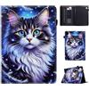 Vaitasy Custodia per Samsung Galaxy Tab A9 Plus 2023 11 Pollici (SM-X210/X215), Ultra-sottlie Protettivo Custodia con Flip Book Cover Galaxy Tab A9 Plus - Chat tigré
