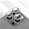 Generic Protezione Per Obiettivo Della Fotocamera Per iPhone 17 Pro Max/17 Pro/16 Pro Max/16 Pro 9H Vetro Temperato Con Anello Singolo In Grigio Glitterato, Kit Di Allineamento, 3 Pezzi