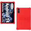 AKNICI Custodia Silicone per Blackview Tab 16 Pro Android 14 Tablet 11 Pollici, Protettiva Cover con Supporto Integrato per Blackview Tab 16 Pro Android 14 Tablet 11 Pollici, Rosso