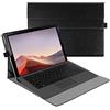 FINTIE Custodia per Microsoft Surface Pro 7+/7/6/5/4/3 12,3 Pollici | [Multi-angli] Slim Fit Folio Case Cover, Compatibile con Type Cover Keyboard, Nero