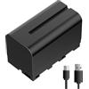 FEELWORLD 1 Pack NP-F750 4400mAh Batteria sostitutiva di NP-F970 F960 F950 F770 F750 F570 F550, ricarica rapida USB-C ricaricabile per luce LED, monitor fotocamera, trasmissione wireless