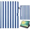 Bemoloon PU Tablet Cover per Samsung Galaxy Tab S10 Lite/S10 FE/S9 FE 10.9 SM-X510/X520 - Colori Vibranti & Design alla Moda, Anti-Graffio, Sblocco/Standby Automatico, Strisce Blu